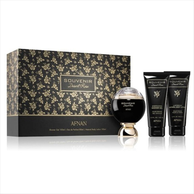 Picture of AFNAN SOUVENIR DESERT ROSE EDP 3 PIECE GIFT SET