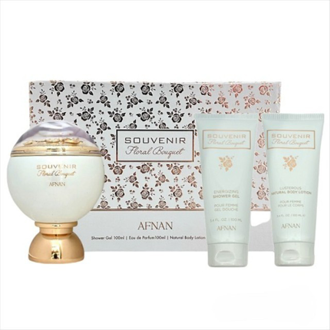 Picture of AFNAN SOUVENIR FLORAL BOUQUET EDP 3 PIECE GIFT SET